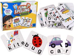 LEAN Toys Edukacyjna Gra Słów Puzzle Do Nauki Języka Angielskiego