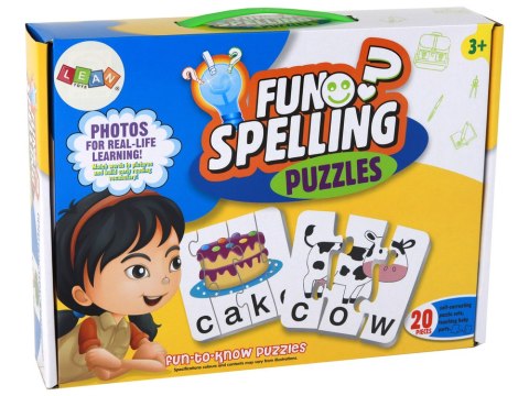 LEAN Toys Edukacyjna Gra Słów Puzzle Do Nauki Języka Angielskiego LEAN Toys Edukacyjna Gra Słów Puzzle Do Nauki Języka Angielskiego