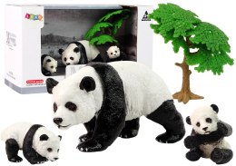 LEAN Toys Figurka Zwierzęta Zestaw Panda z Małymi