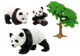 LEAN Toys Figurka Zwierzęta Zestaw Panda z Małymi