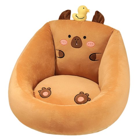LEAN Toys Fotel Pluszowy Dla Dzieci Kapibara Z Kaczuszką Brązowy 50x45cm LEAN Toys Fotel Pluszowy Dla Dzieci Kapibara Z Kaczuszką Brązowy 50x45cm