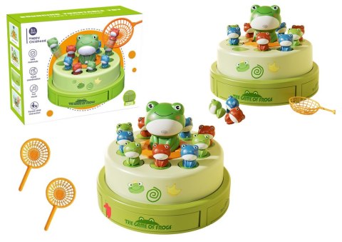 LEAN Toys Gra Skaczące Żabki Siatki Światła Dźwięki Zielona LEAN Toys Gra Skaczące Żabki Siatki Światła Dźwięki Zielona