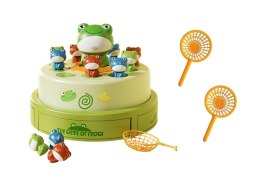 LEAN Toys Gra Skaczące Żabki Siatki Światła Dźwięki Zielona
