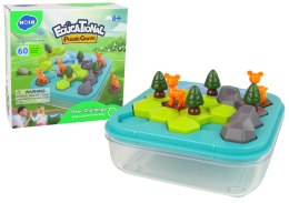LEAN Toys Gra Układanka Edukacyjna Tetris Łamigłówka Leśne Zwierzęta