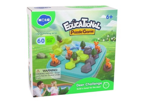 LEAN Toys Gra Układanka Edukacyjna Tetris Łamigłówka Leśne Zwierzęta LEAN Toys Gra Układanka Edukacyjna Tetris Łamigłówka Leśne Zwierzęta