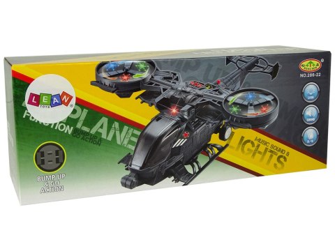 LEAN Toys Helikopter Wojskowy Ogromne Skrzydła Światła Dźwięk Obraca Się LEAN Toys Helikopter Wojskowy Ogromne Skrzydła Światła Dźwięk Obraca Się