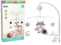 LEAN Toys Karuzela Dla Niemowląt Do Łóżeczka Pluszowy Szop Szary Melodia