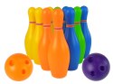 LEAN Toys Kolorowy Zestaw Gry w Kręgle 10 szt Kula 26 cm
