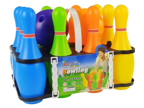 LEAN Toys Kolorowy Zestaw Gry w Kręgle 10 szt Kula 26 cm LEAN Toys Kolorowy Zestaw Gry w Kręgle 10 szt Kula 26 cm
