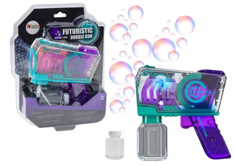 LEAN Toys Pistolet Na Bańki Mydlane Światła Fioletowy LEAN Toys Pistolet Na Bańki Mydlane Światła Fioletowy