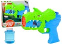 LEAN Toys Pistolet na Bańki Mydlane Dinozaur Niebiesko- Zielony