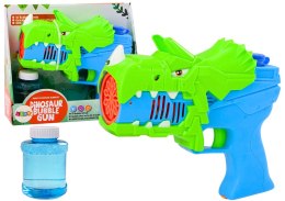 LEAN Toys Pistolet na Bańki Mydlane Dinozaur Niebiesko- Zielony