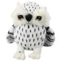 LEAN Toys Pluszowa Mała Sowa Maskotka Przytulanka Biała Czarne Cętki 15cm