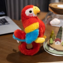 LEAN Toys Pluszowa Maskotka Papuga Opaska Bransoletka Na Rękę Czerwona