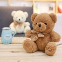 LEAN Toys Pluszowa Maskotka Przytulanka Duży Miś Z Kokardką Brązowy 40cm