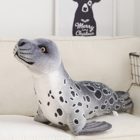 LEAN Toys Pluszowa Maskotka Przytulanka Foka Szara 37cm LEAN Toys Pluszowa Maskotka Przytulanka Foka Szara 37cm