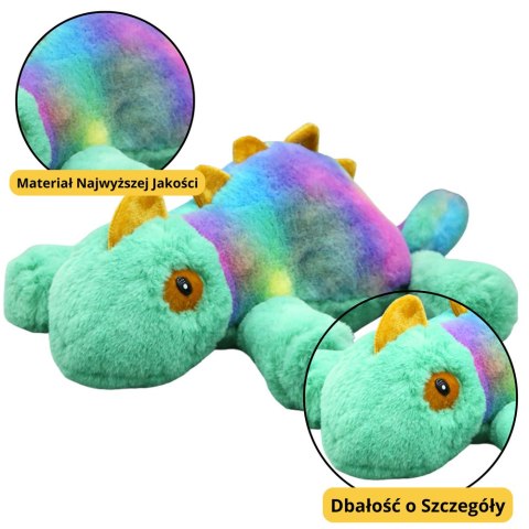 LEAN Toys Pluszowa Maskotka Przytulanka Kameleon Kolorowy 45cm LEAN Toys Pluszowa Maskotka Przytulanka Kameleon Kolorowy 45cm