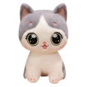 LEAN Toys Pluszowa Maskotka Przytulanka Kotek Biało Szary 21cm