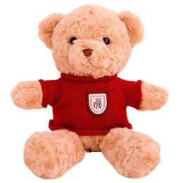 LEAN Toys Pluszowa Maskotka Przytulanka Miś Beżowy Czerwony Sweterek 40cm