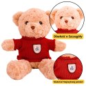 LEAN Toys Pluszowa Maskotka Przytulanka Miś Beżowy Czerwony Sweterek 40cm
