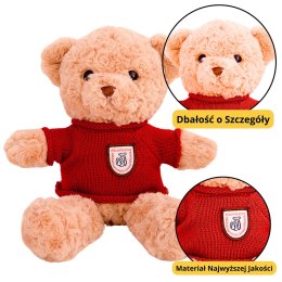 LEAN Toys Pluszowa Maskotka Przytulanka Miś Beżowy Czerwony Sweterek 40cm