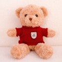 LEAN Toys Pluszowa Maskotka Przytulanka Miś Beżowy Czerwony Sweterek 40cm