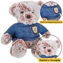 LEAN Toys Pluszowa Maskotka Przytulanka Miś Szary Niebieski Sweterek 21cm