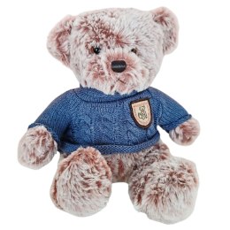 LEAN Toys Pluszowa Maskotka Przytulanka Miś Szary Niebieski Sweterek 21cm