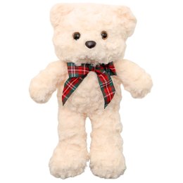 LEAN Toys Pluszowa Maskotka Przytulanka Miś Z Kokardą Biały 30cm