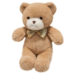 LEAN Toys Pluszowa Maskotka Przytulanka Miś Z Kokardką Beżowy 25cm