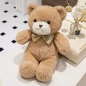 LEAN Toys Pluszowa Maskotka Przytulanka Miś Z Kokardką Beżowy 25cm