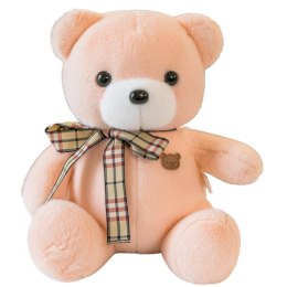 LEAN Toys Pluszowa Maskotka Przytulanka Miś Z Kokardką Kremowy 23cm