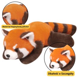 LEAN Toys Pluszowa Maskotka Przytulanka Panda Czerwona Obciążone Łapki 30cm