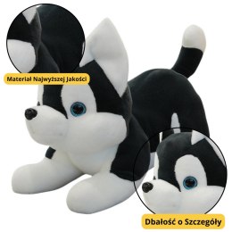 LEAN Toys Pluszowa Maskotka Przytulanka Piesek Husky Czarno-Biały 30cm