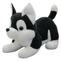 LEAN Toys Pluszowa Maskotka Przytulanka Piesek Husky Czarno-Biały 30cm
