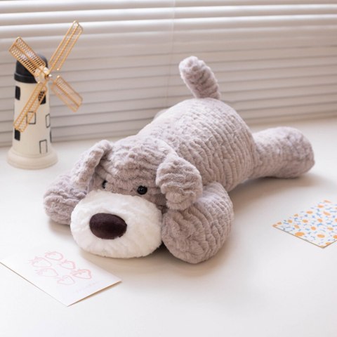 LEAN Toys Pluszowa Maskotka Przytulanka Piesek Jasnoszary 30cm LEAN Toys Pluszowa Maskotka Przytulanka Piesek Jasnoszary 30cm