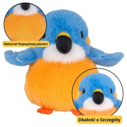 LEAN Toys Pluszowa Maskotka Przytulanka Ptak Niebiesko Pomarańczowy 12cm