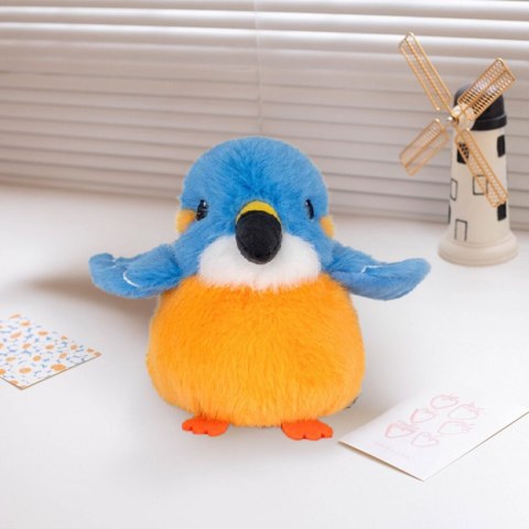 LEAN Toys Pluszowa Maskotka Przytulanka Ptak Niebiesko Pomarańczowy 12cm LEAN Toys Pluszowa Maskotka Przytulanka Ptak Niebiesko Pomarańczowy 12cm