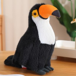 LEAN Toys Pluszowa Maskotka Przytulanka Ptak Tukan Czarno Biały 30cm