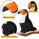 LEAN Toys Pluszowa Maskotka Przytulanka Ptak Tukan Czarno Biały 30cm