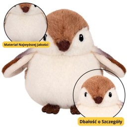 LEAN Toys Pluszowa Maskotka Przytulanka Ptak Wróbel Brązowy 12cm