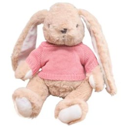 LEAN Toys Pluszowa Maskotka Przytulanka Zając Sweterek Różowy 22cm