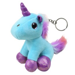 LEAN Toys Pluszowy Jednorożec Brelok Metalowe Kółko Niebieski 12cm