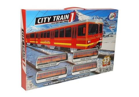 LEAN Toys Pociąg Kolejka Tory Na Baterie 33 Elementów LEAN Toys Pociąg Kolejka Tory Na Baterie 33 Elementów