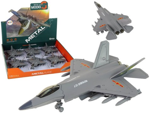 LEAN Toys Samolot Myśliwski Napęd Frykcyjny 1:72 Ciemny Szary LEAN Toys Samolot Myśliwski Napęd Frykcyjny 1:72 Ciemny Szary