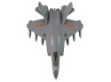 LEAN Toys Samolot Myśliwski Napęd Frykcyjny 1:72 Ciemny Szary