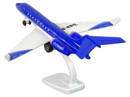 LEAN Toys Samolot Pasażerski G-650 Napęd Dźwięk Światła Metalowy Niebieski