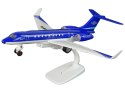 LEAN Toys Samolot Pasażerski G-650 Napęd Dźwięk Światła Metalowy Niebieski