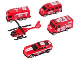 LEAN Toys Zestaw 10 Resoraków Pojazdy Ratownicze Policja Straż