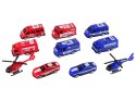 LEAN Toys Zestaw 10 Resoraków Pojazdy Ratownicze Policja Straż